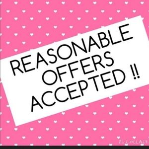 Reasonable offers accepted